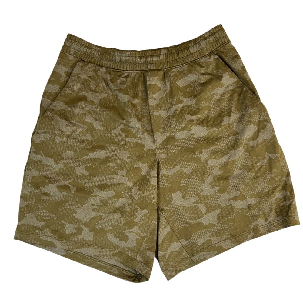 Lululemon Pace Breaker Linerless Short 7" mens Variegated Mesh Camo Artifact S‎